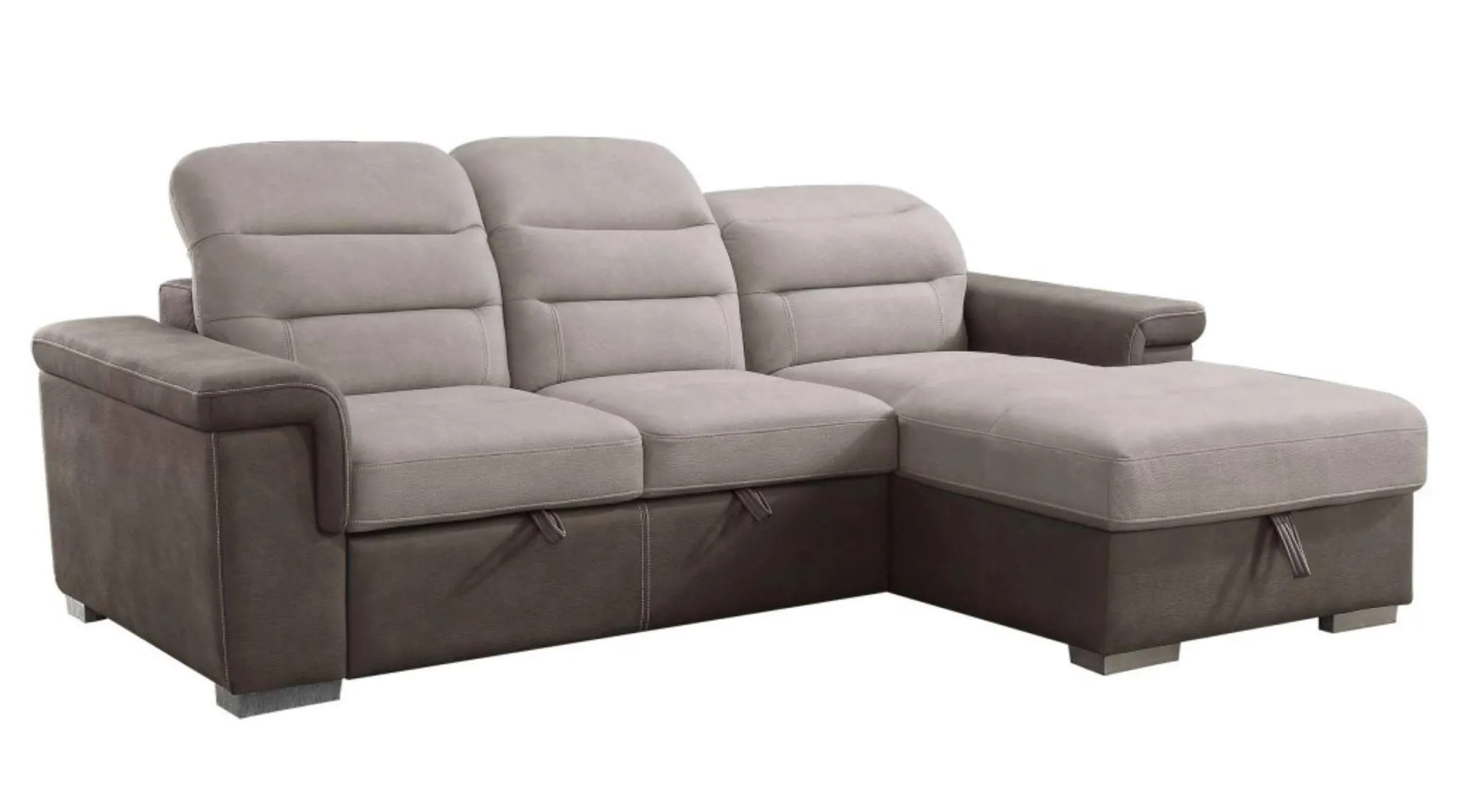 Homelegance Alfio Sectional with pullout bed and hidden storage